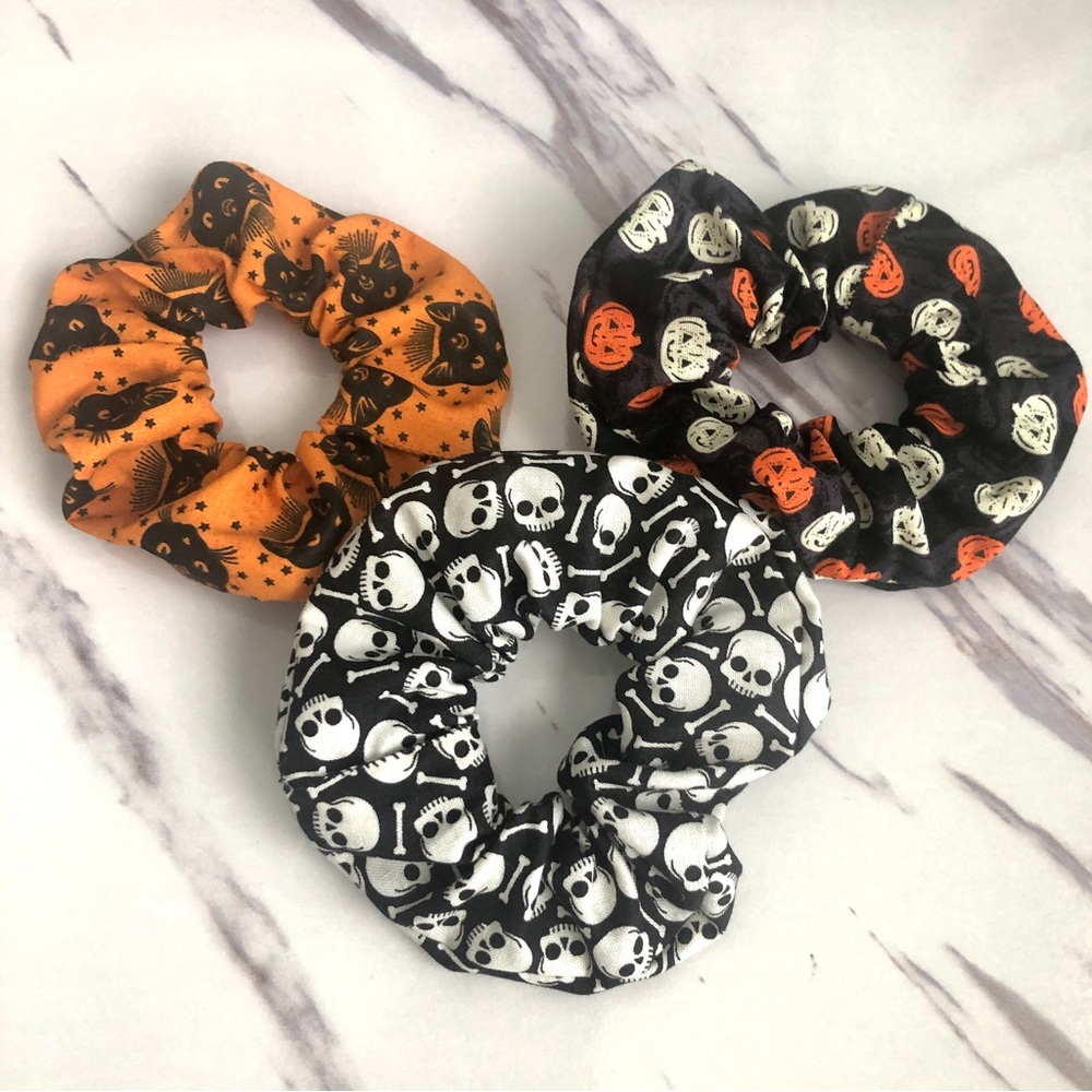 Brand new handmade spooky scrunchies